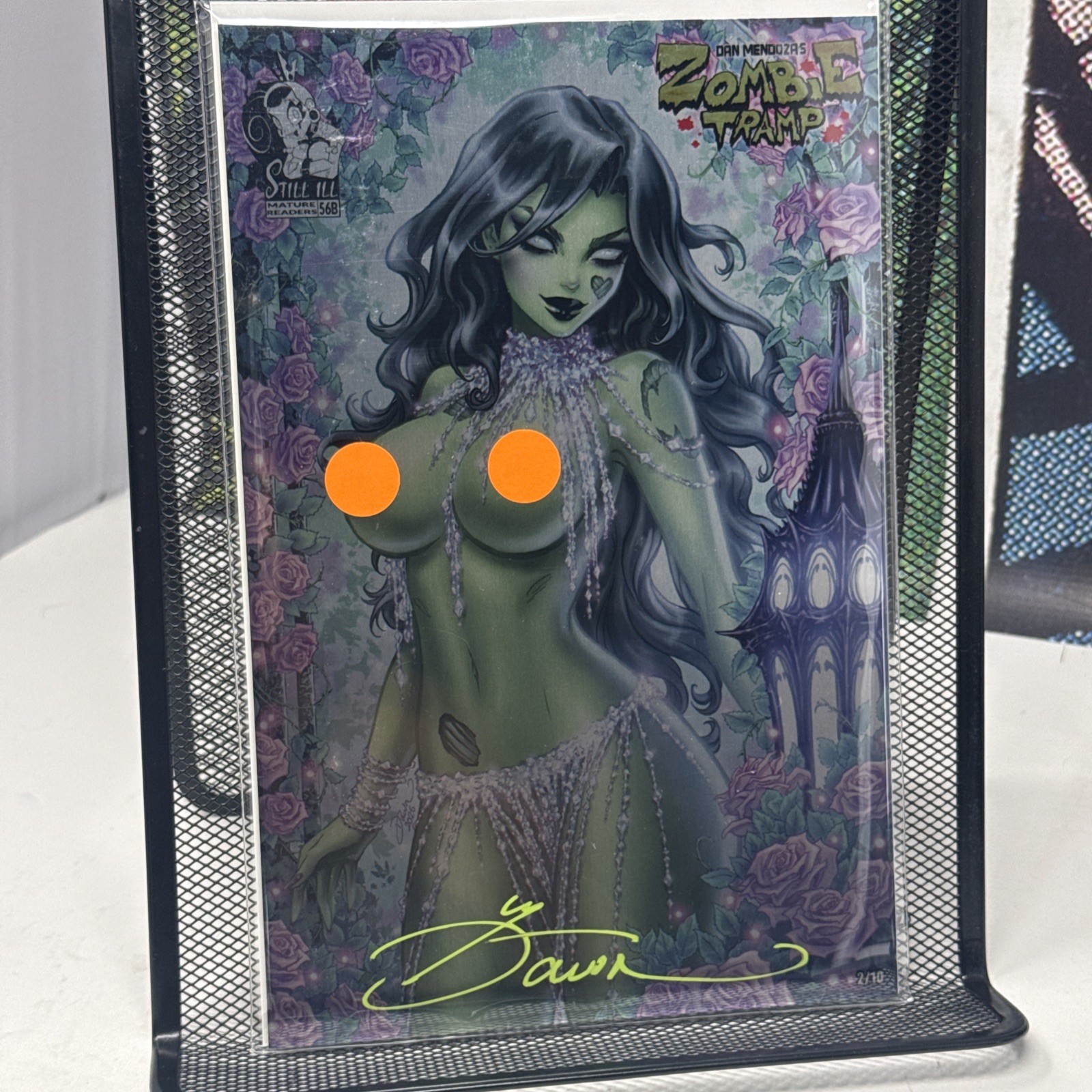 ZOMBIE TRAMP #56B Dawn McTeigue Signed Naughty Metal Cover #2/10 w/ COA