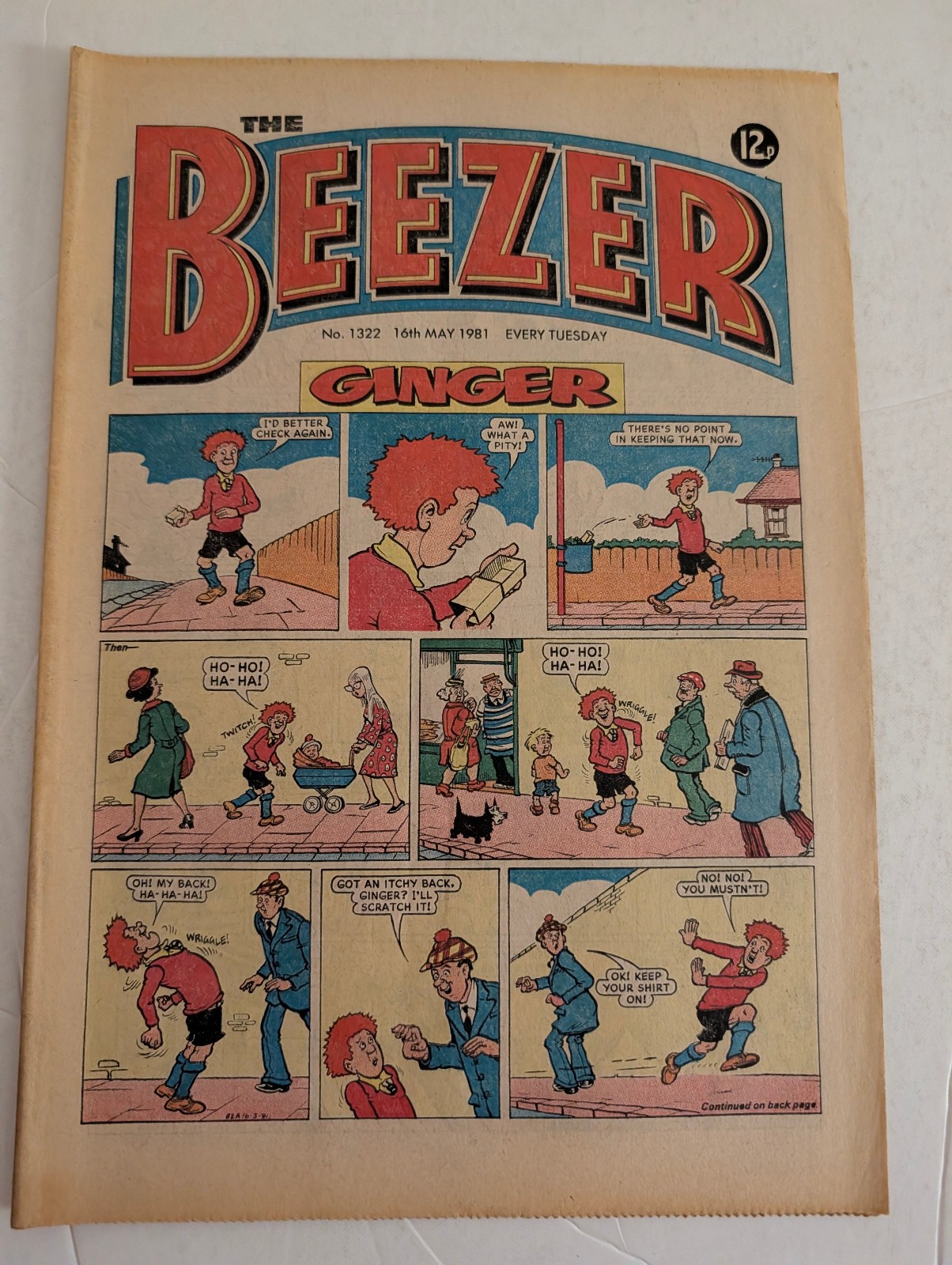 The Beezer Comic No 1322, May16th 1981.
