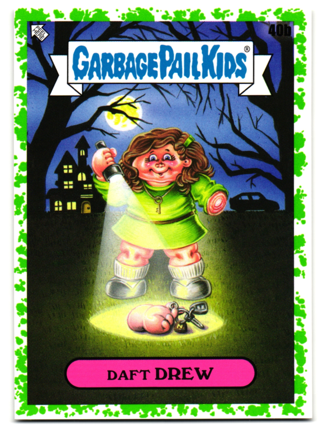 Nancy DREW Daft GPK Garbage Pail Kids 2022 Book Worms Green #40b