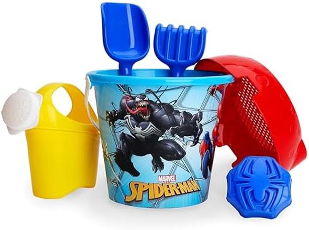 ® Spiderman Set Secchiello E Paletta Da 6 Pezzi Con Annaffiatoio - Gioco Con Sab