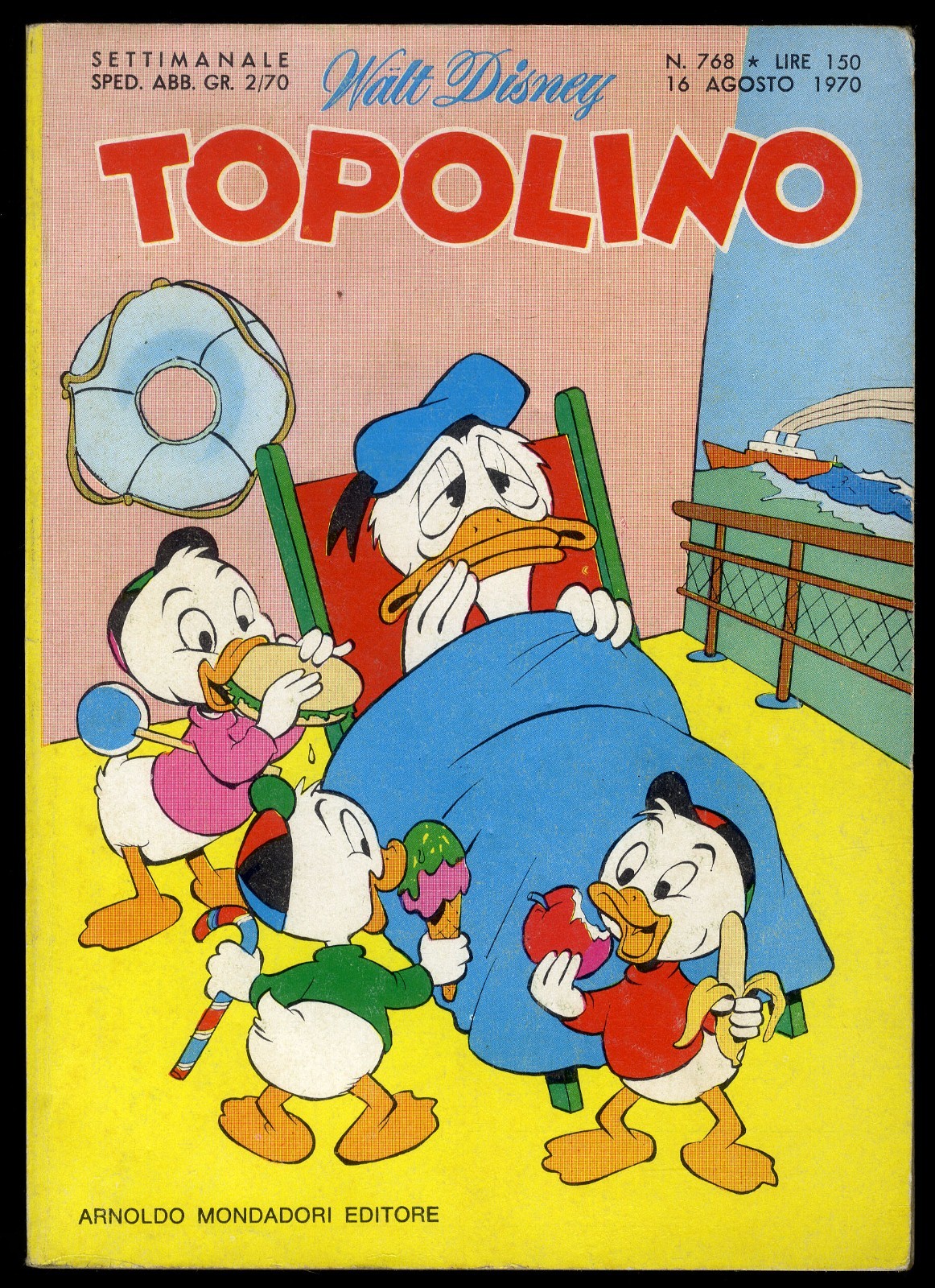 TOPOLINO N° 768 - 16 AGOSTO 1970 - CON BOLLINI - CONDIZIONE OTTIMO **