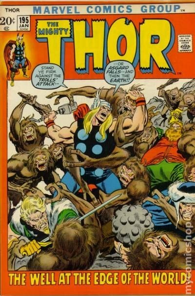 Thor #195 VG/FN 5.0 1972 Immagine Stock Basso Grado