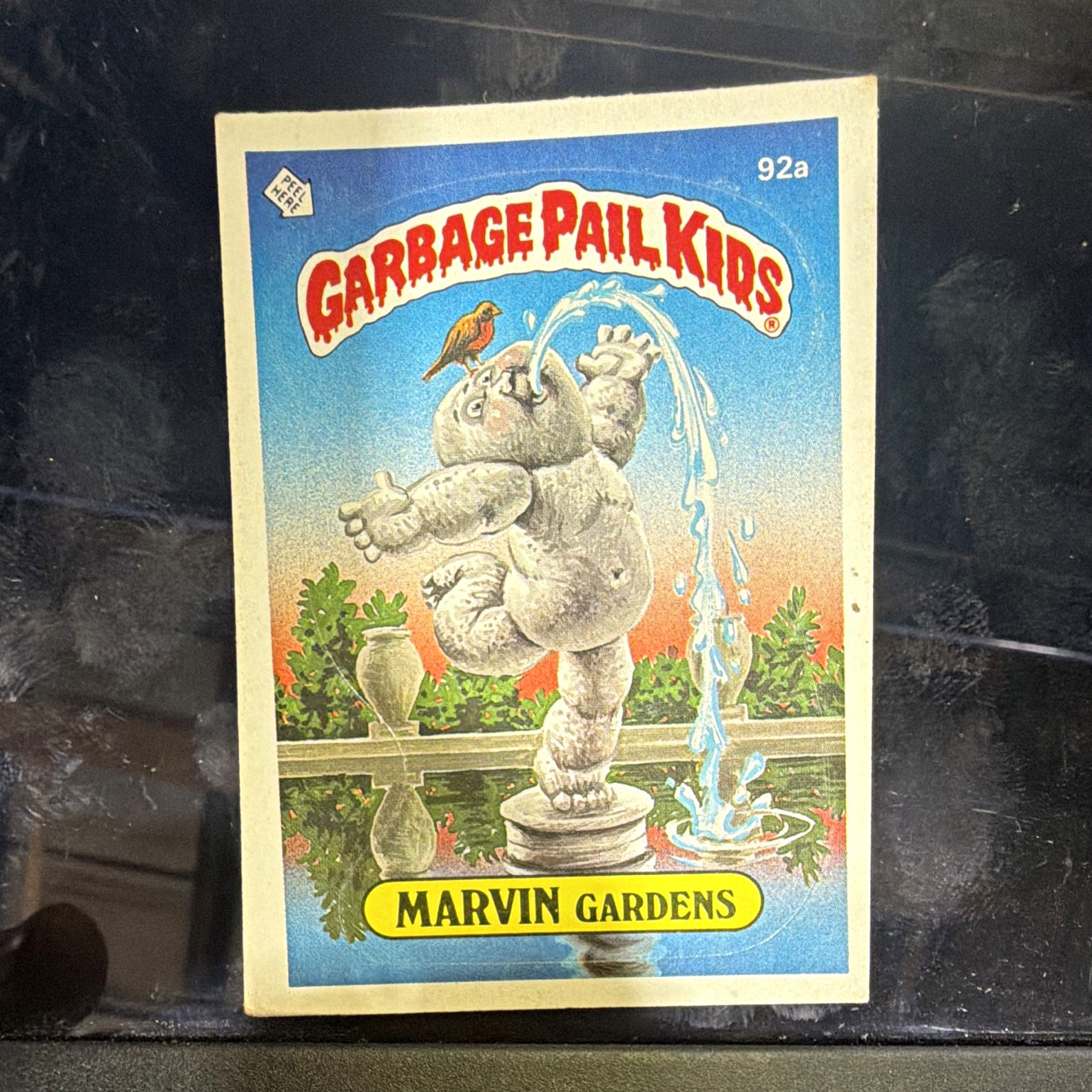 Adesivo Topps Garbage Pail Kids #92a Marvin Gardens carta collezionabile non sportiva