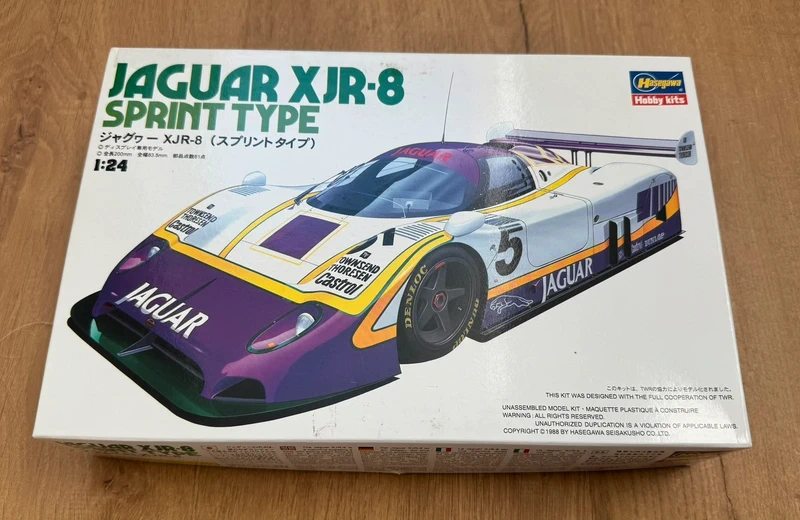Hasegawa Jaguar XJR-8 Sprint Type 1/24 – Maquette 20281 jamais assemblée