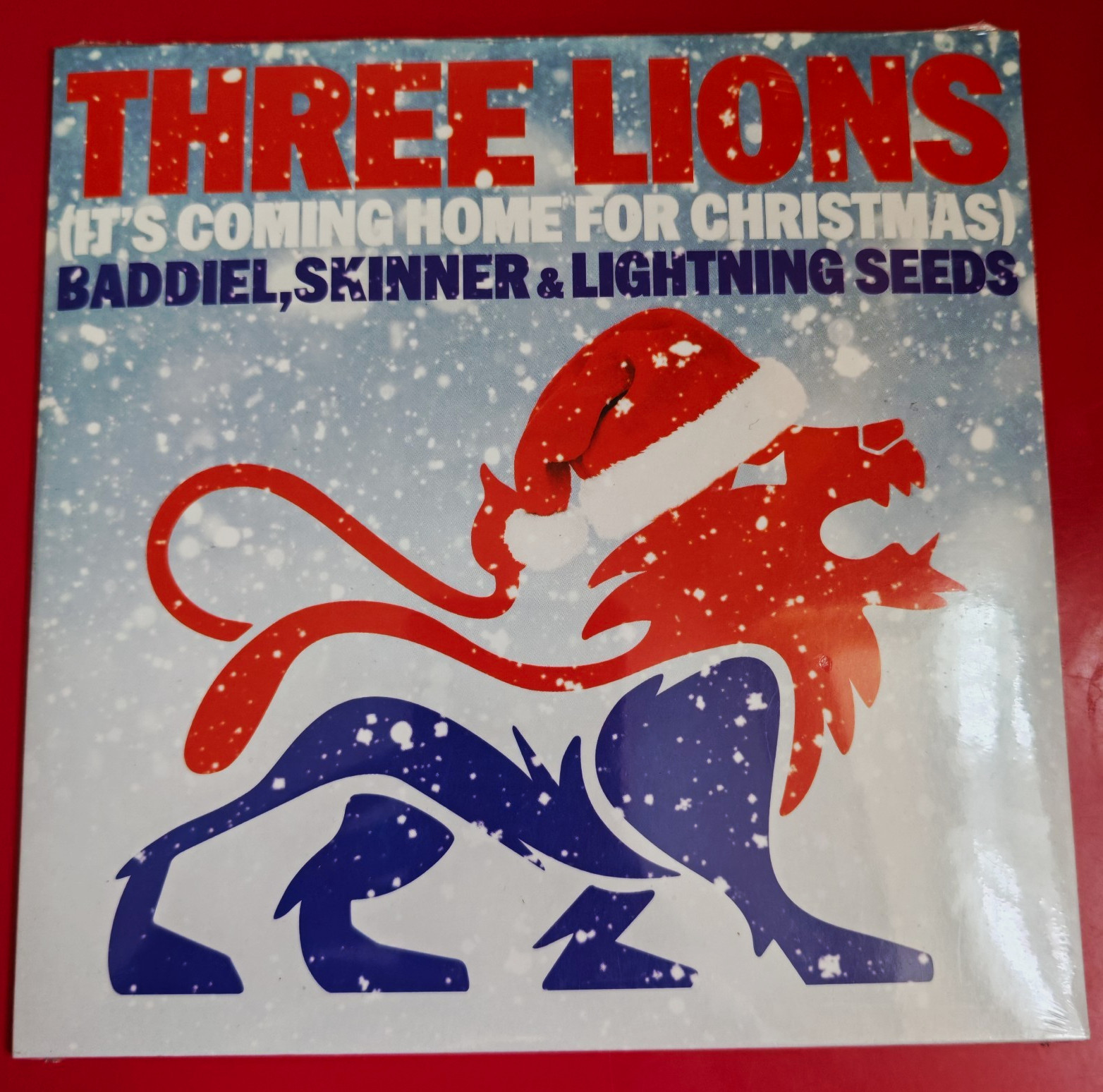 Baddiel, Skinner & Lightning Seeds - Three Lions Christmas White Vinyl 7" New