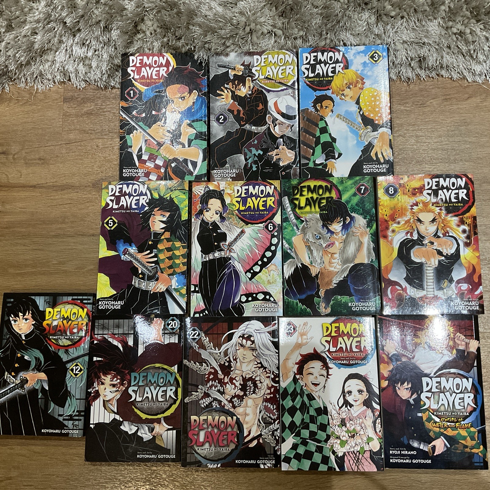 Demon Slayer Books   Manga  Bundle Volumes 1-8 and 12 20 22 23 + Water  & Flame