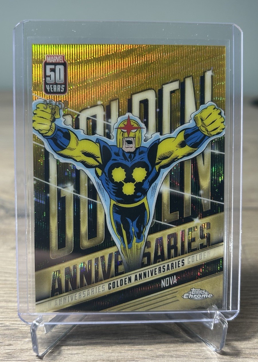 2026 Topps Chrome Marvel Nova #GA-09 Golden Anniversaries /50 SSP (1:2.956) 🔥🔥