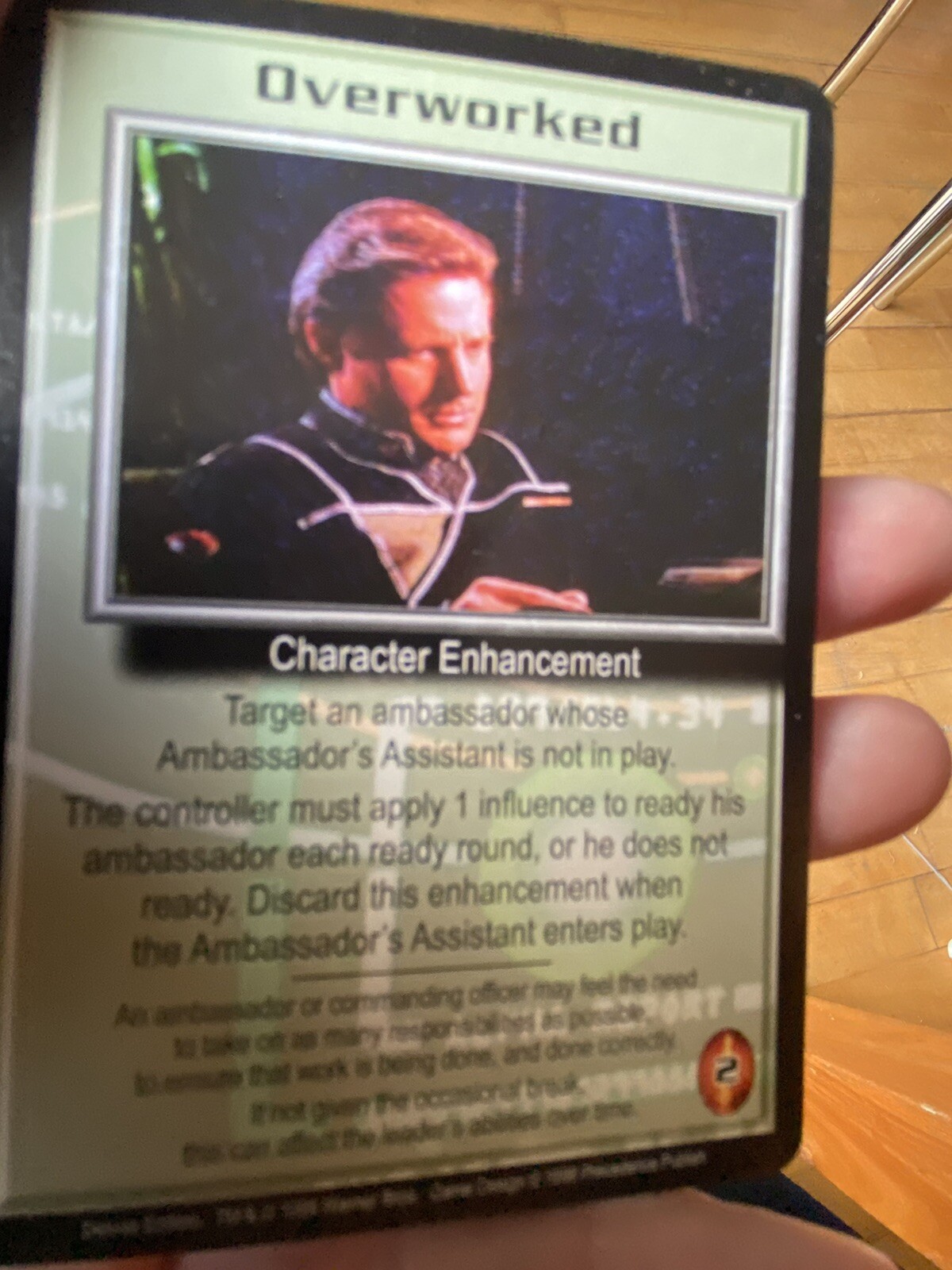OVERWORKED DELUXE EDITION 1998 BABYLON 5 CCG COLLECTORS CARD NEAR MINT UNPLAYED