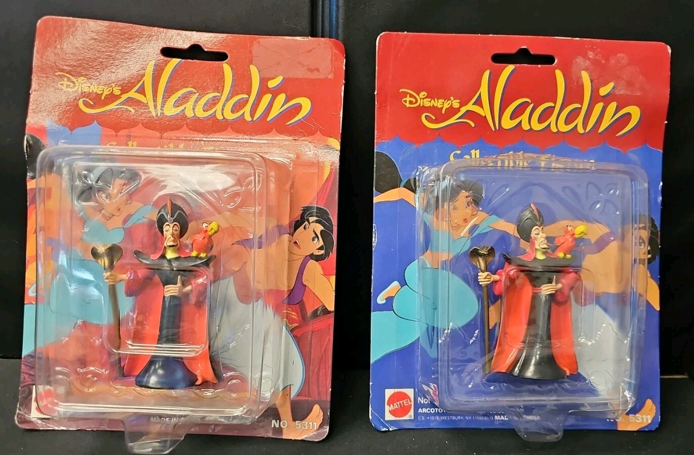 Mattel Arcotoys Disney's Aladdin 1992 - Modellino da collezione Jafar & Iago + Chase