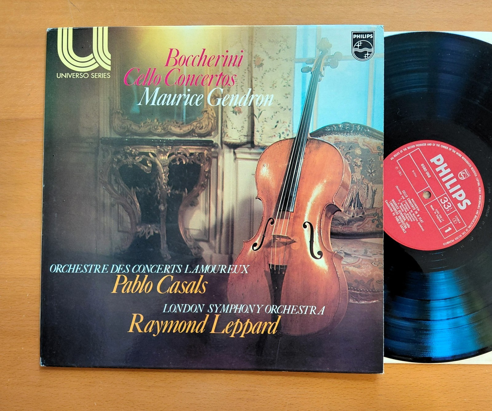Philips 6580 068 Boccherini Cello Concertos Maurice Gendron NEAR MINT Vinyl LP