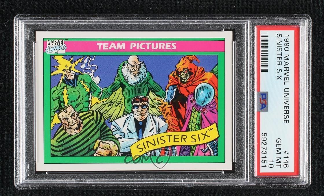 1990 Impel Marvel Universe Team Pictures Sinister Six #146 PSA 10 GEM MT 11ff