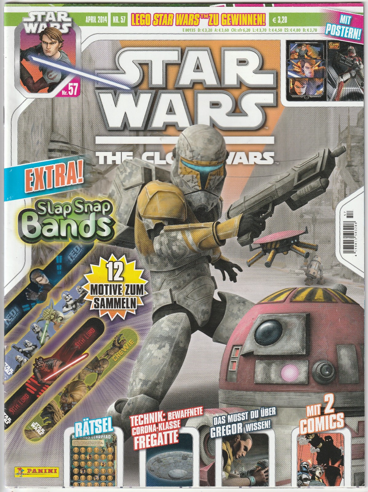✪ STAR WARS: THE CLONE WARS #57 + Poster/senza supplemento, Panini COMICHEFT TOP Z1