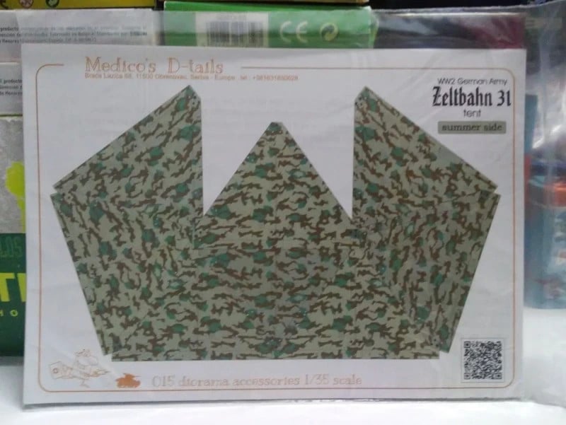 Tiendas Zeltbahn 31 Verano (8 Soldados) WWII, Medico's D-tails 1/35
