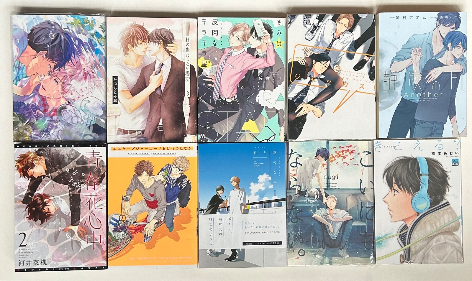 Manga BL Lingua Giapponese Lotto di 10 - Molto Puliti! Condizioni EX con inserti + Obis