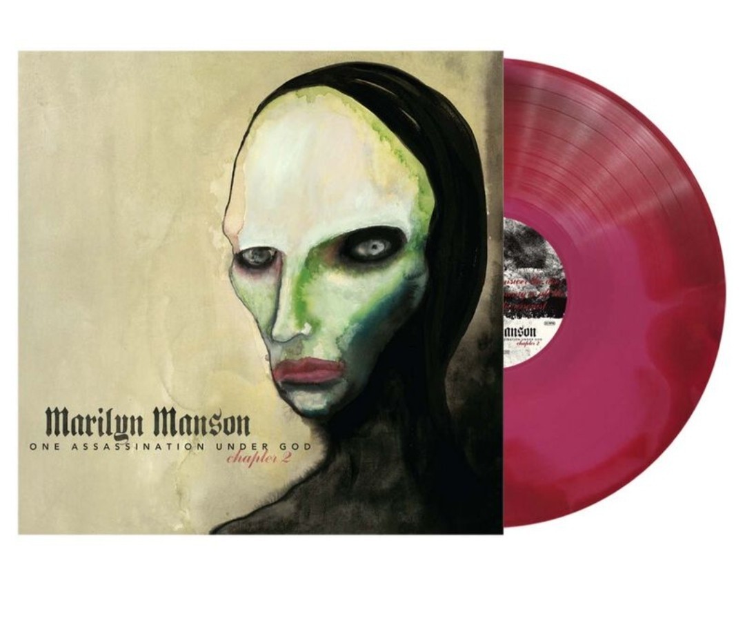 MARILYN MANSON ONE ASSASSINATION UNDER GOD CHAPTER 2 VINILE LP PINK RED SWIRL 