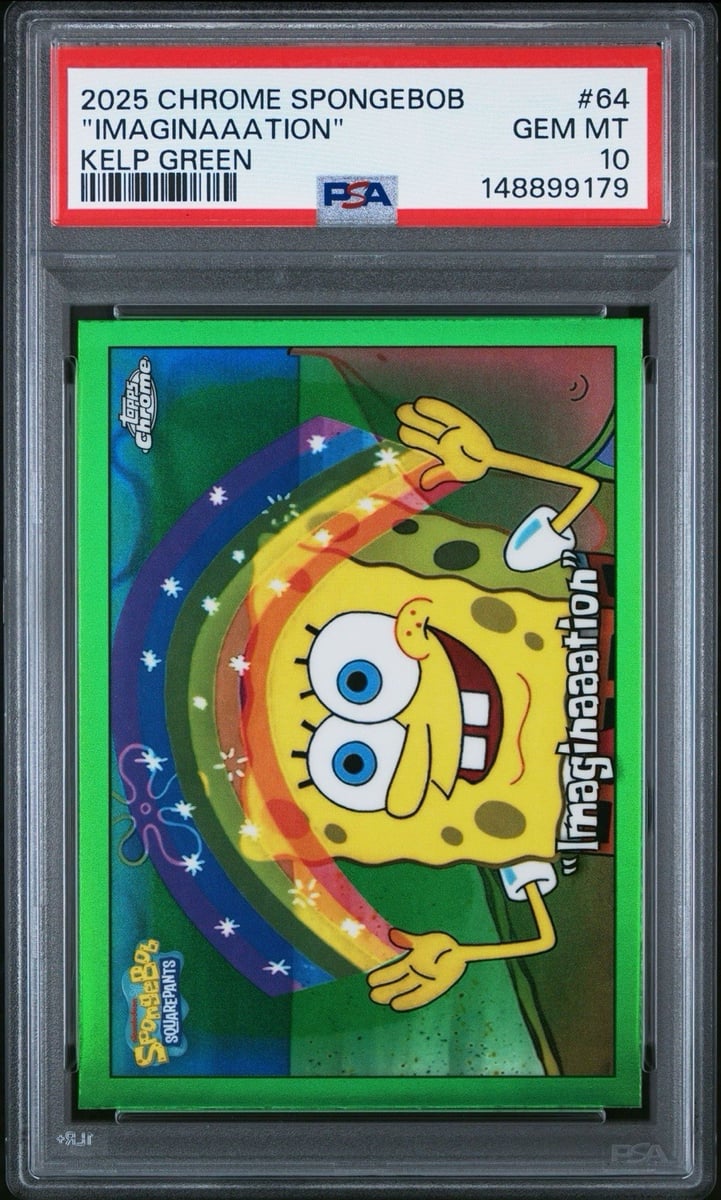 2025 TOPPS CHROME SPONGEBOB KELP GREEN #64 "IMMAGINAZIONE" - PSA 10