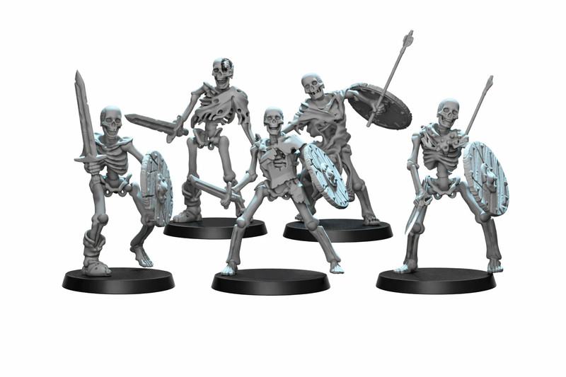 Soldat Squelette - figurine 32mm Wargame tabletop - Compatible Warhammer et D&D