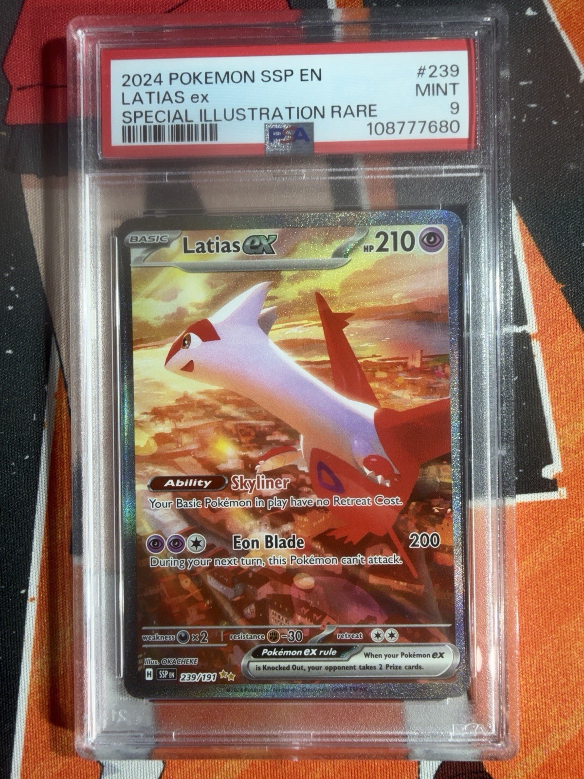 2024 Pokemon Surging Sparks Latias Ex #239/191 PSA 9