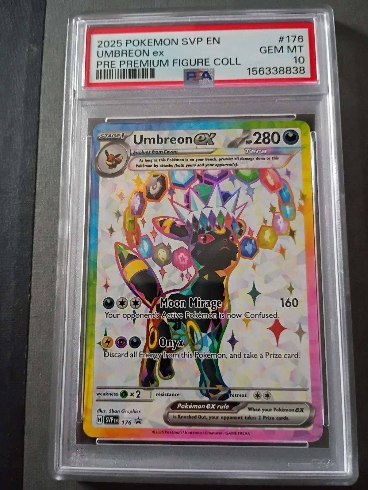 Pokemon Umbreon EX Promo 176 Prismatic Evolutions Premium Figure Coll. PSA 10