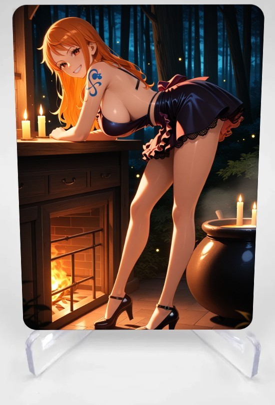 Stampa artistica anime Nami - Card/4x6/5x7 Waifu da collezione OP-NAM-477