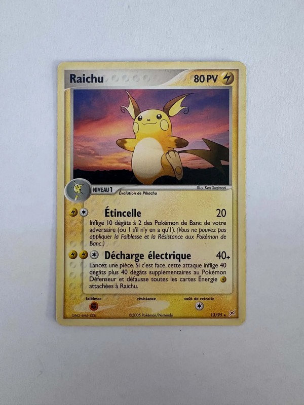 Carte Pokémon Raichu 13/95 – EX Team Magma vs Team Aqua – 2005 – Excellent