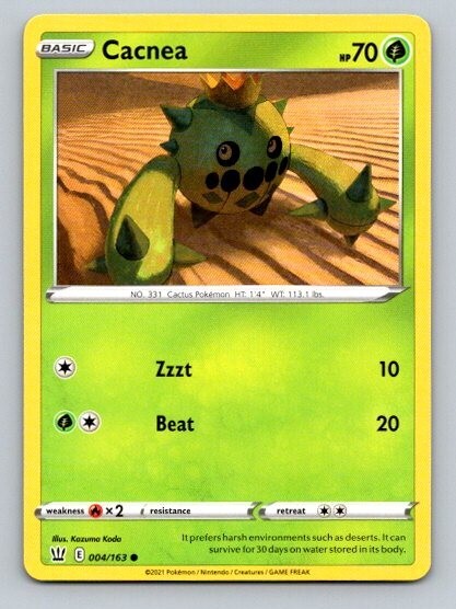Carta Pokemon 2021 stili di battaglia Cacnea 4/163