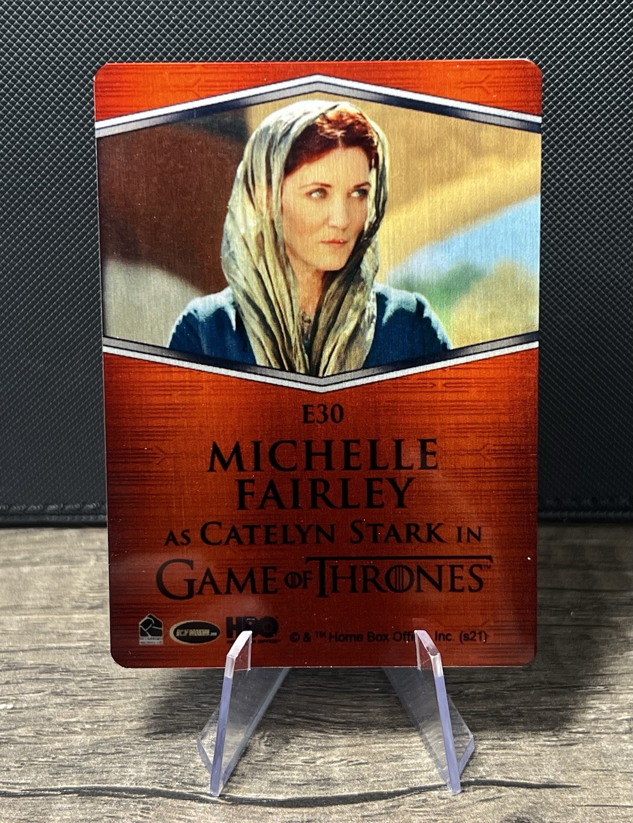 Scheda metallo GoT Iron Anniversary 2021 Michelle Fairley come Catelyn Stark E30
