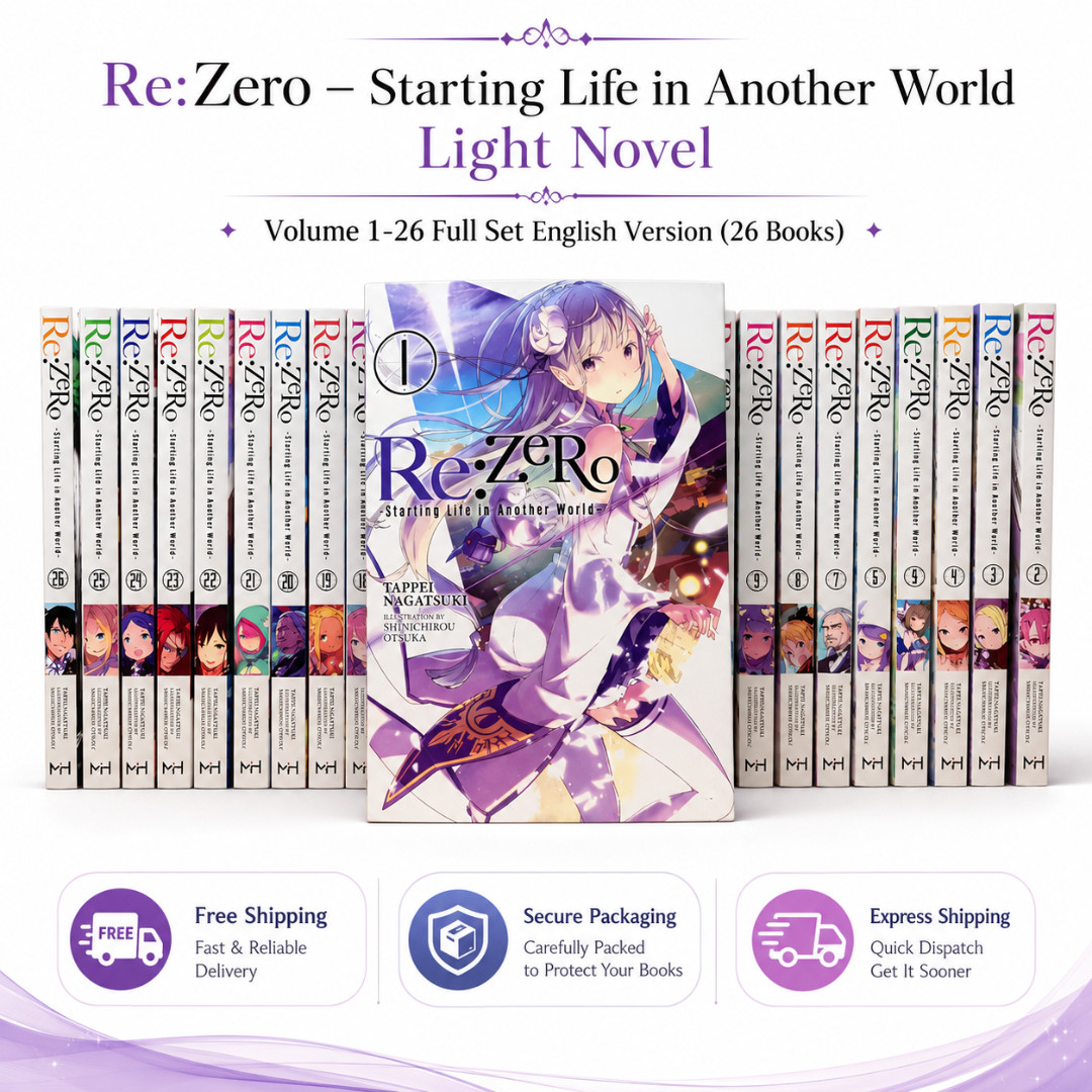 Re:Zero Starting Life in Another World Romanzo Leggero Vol. 1-26 Set NEW Inglese