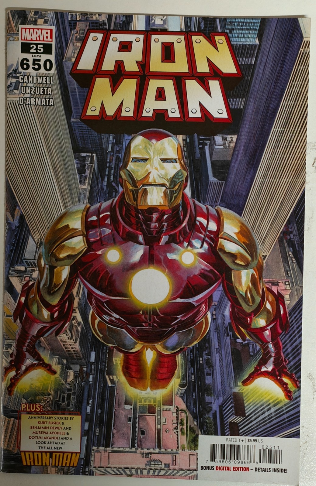 IRON MAN ISSUE # 650. LGC 25.  MARVEL LEGACY. JAN.2023. N.MINT