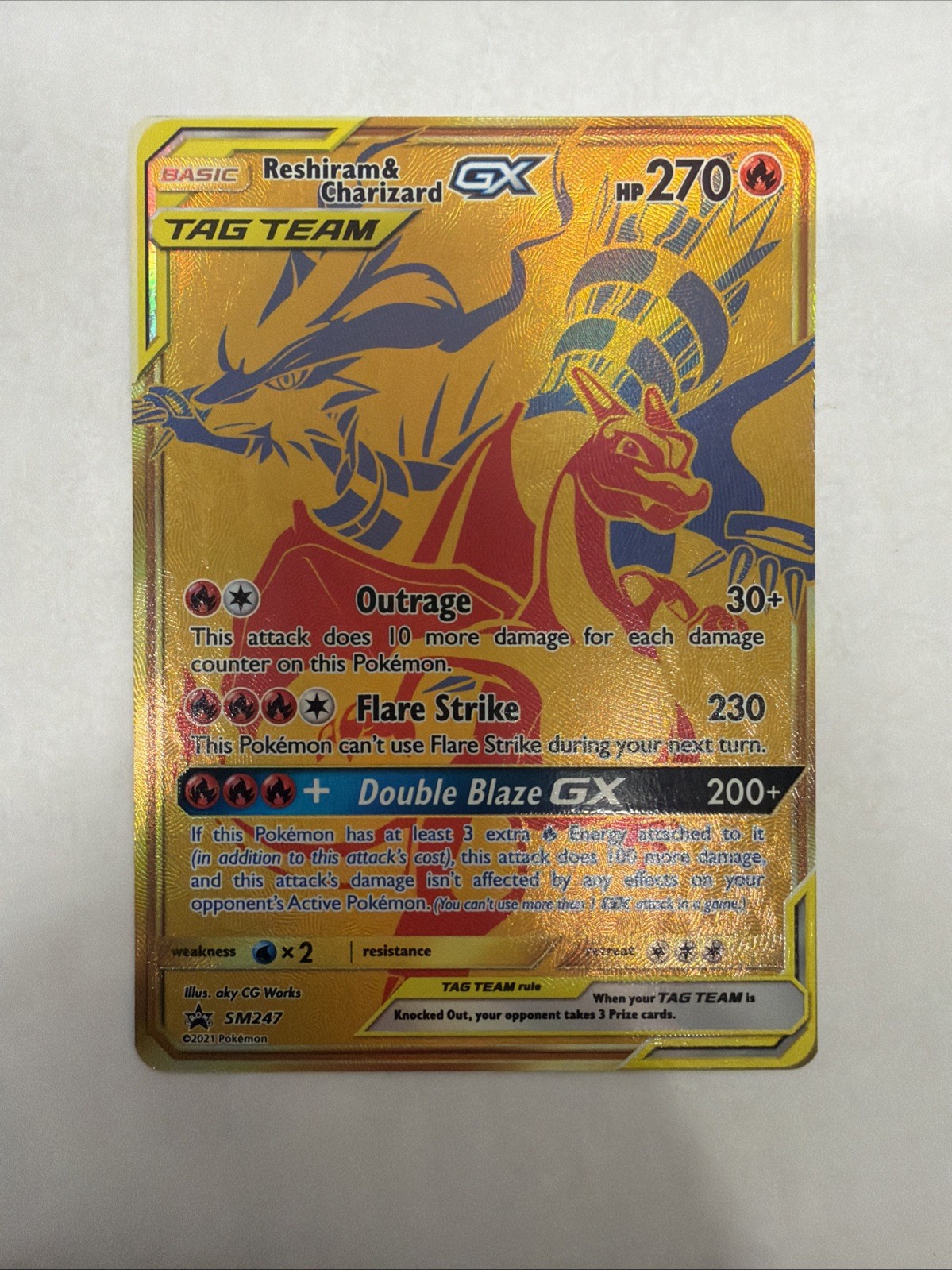 Reshiram & Charizard GX SM247 Sm Holo
