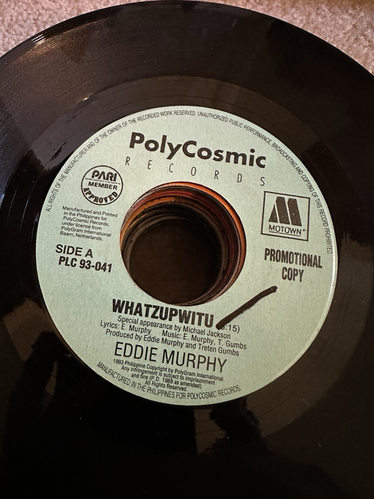 Eddie Murphy 45 rpm Philippines 7" Whatzupwitu PROMO