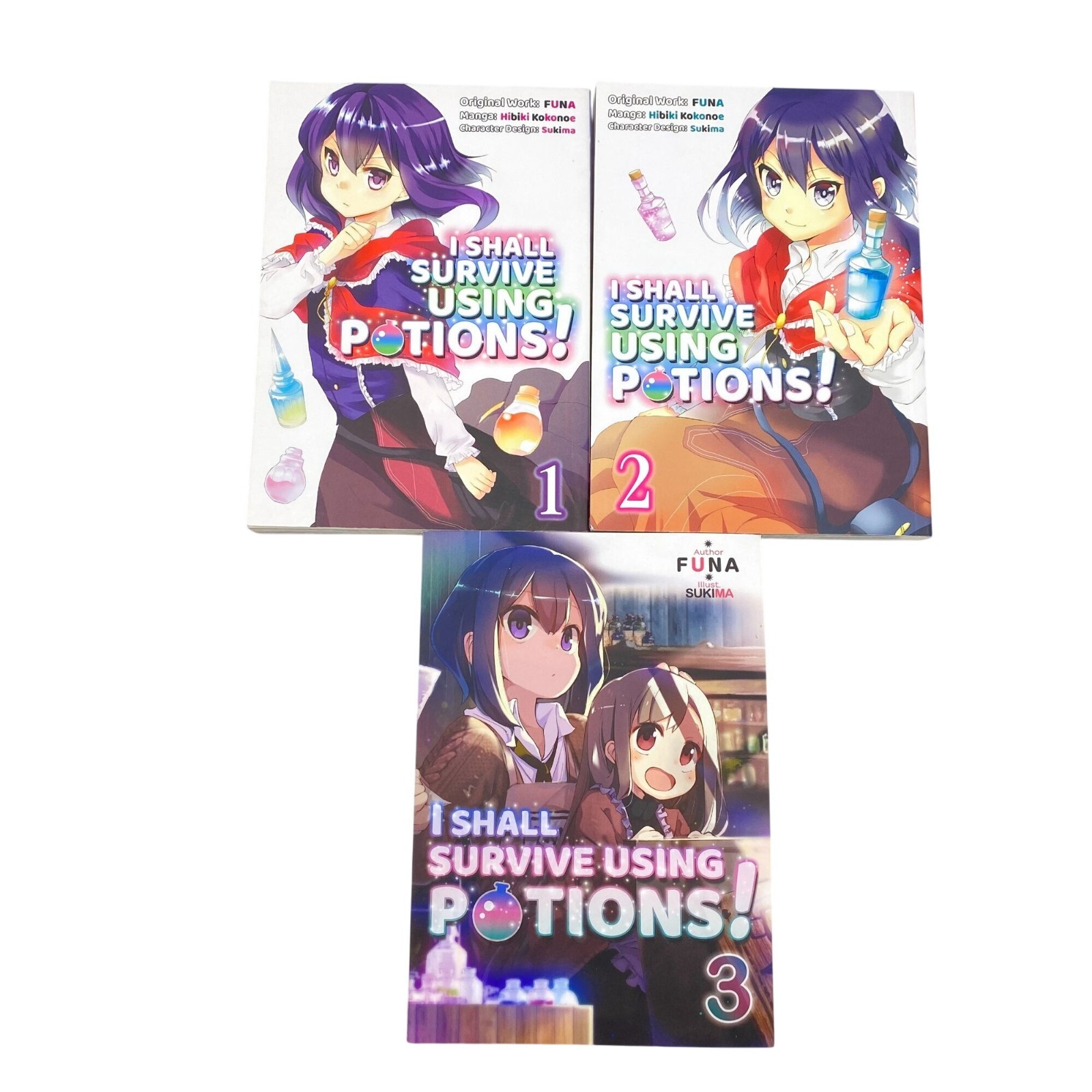 Sopravviverò Usando Pozioni Libri di Mana Volumi 1-3 Funa Hibiki Kokonoe PB Engl