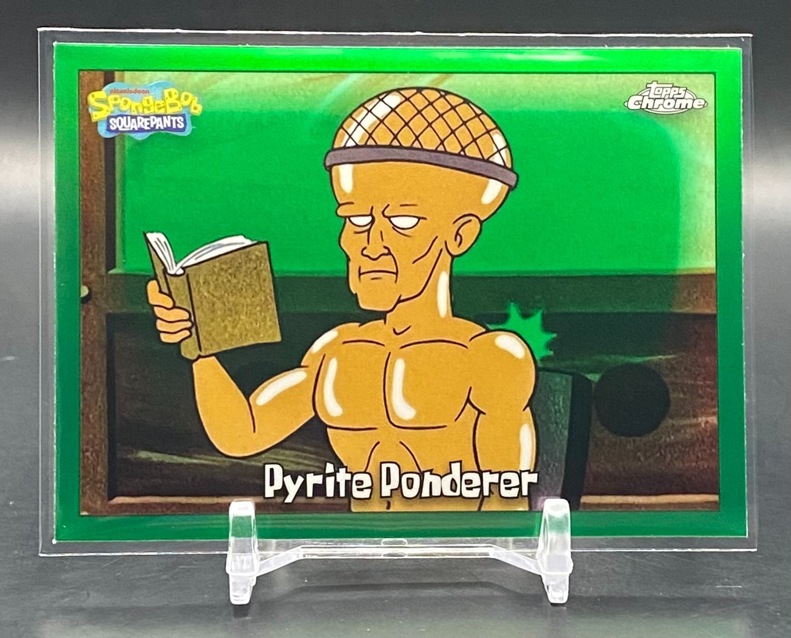 2025 Topps Chrome SpongeBob Squarepants Pyrite Ponderer Kelp rifrattore verde 139