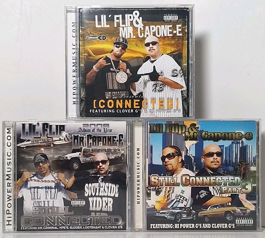 Lil Flip Mr Capone-E Connected CD Bundle [1-3] Excellent Condition EX Rare OOP 