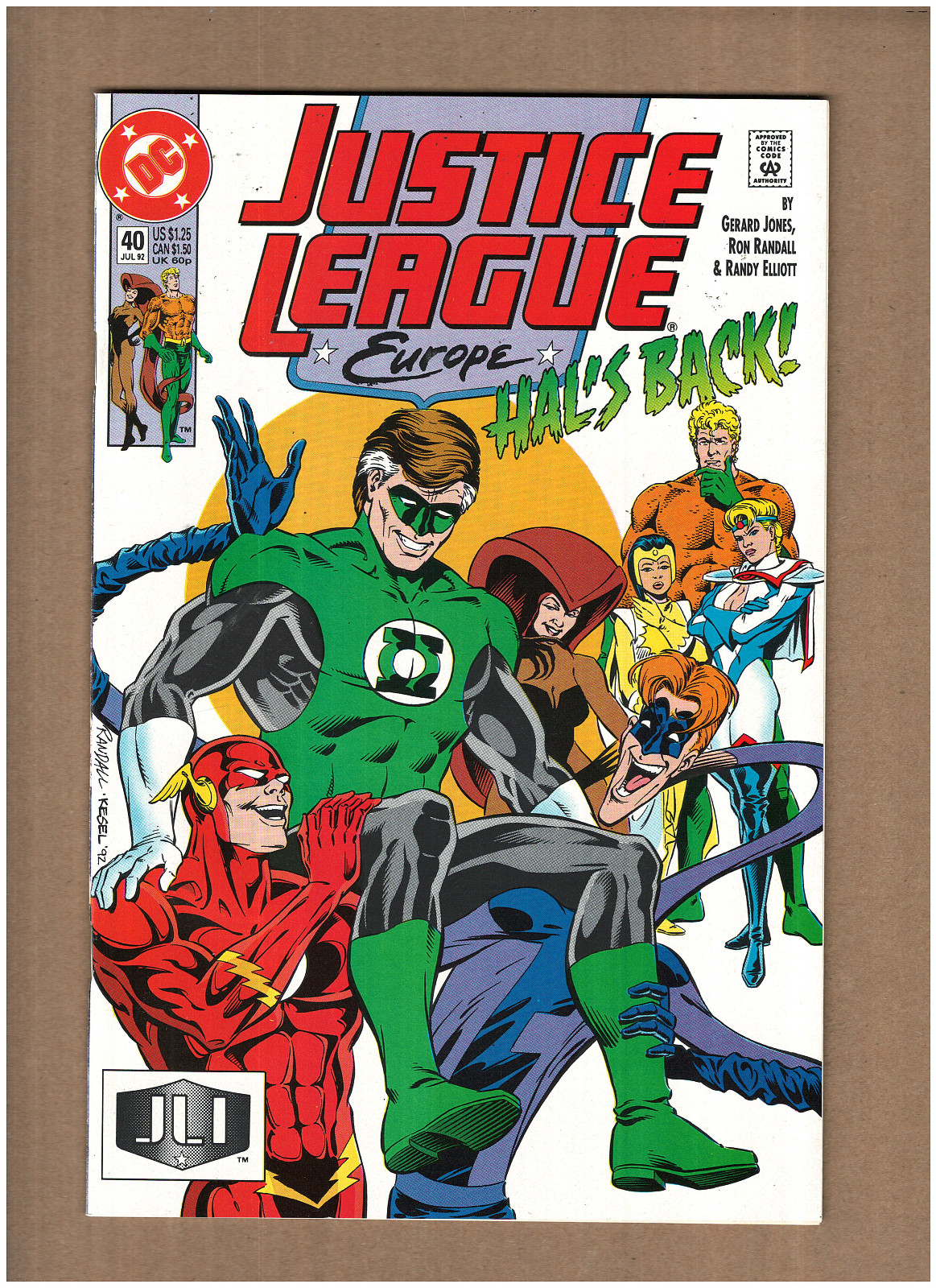 Justice League Europe #40 DC Comics 1992 AQUAMAN FLASH POWER GIRL VF/NM 9.0