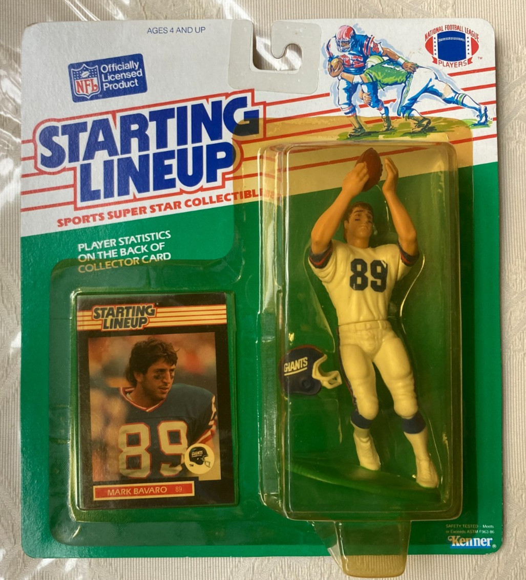 VINTAGE 1989 Mark Bavaro New York Giants Sigillato Starting Lineup - Nuovo in confezione