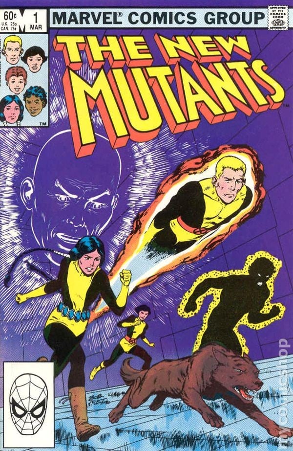 New Mutants 1D FN- 5.5 1983 immagine stock basso grado