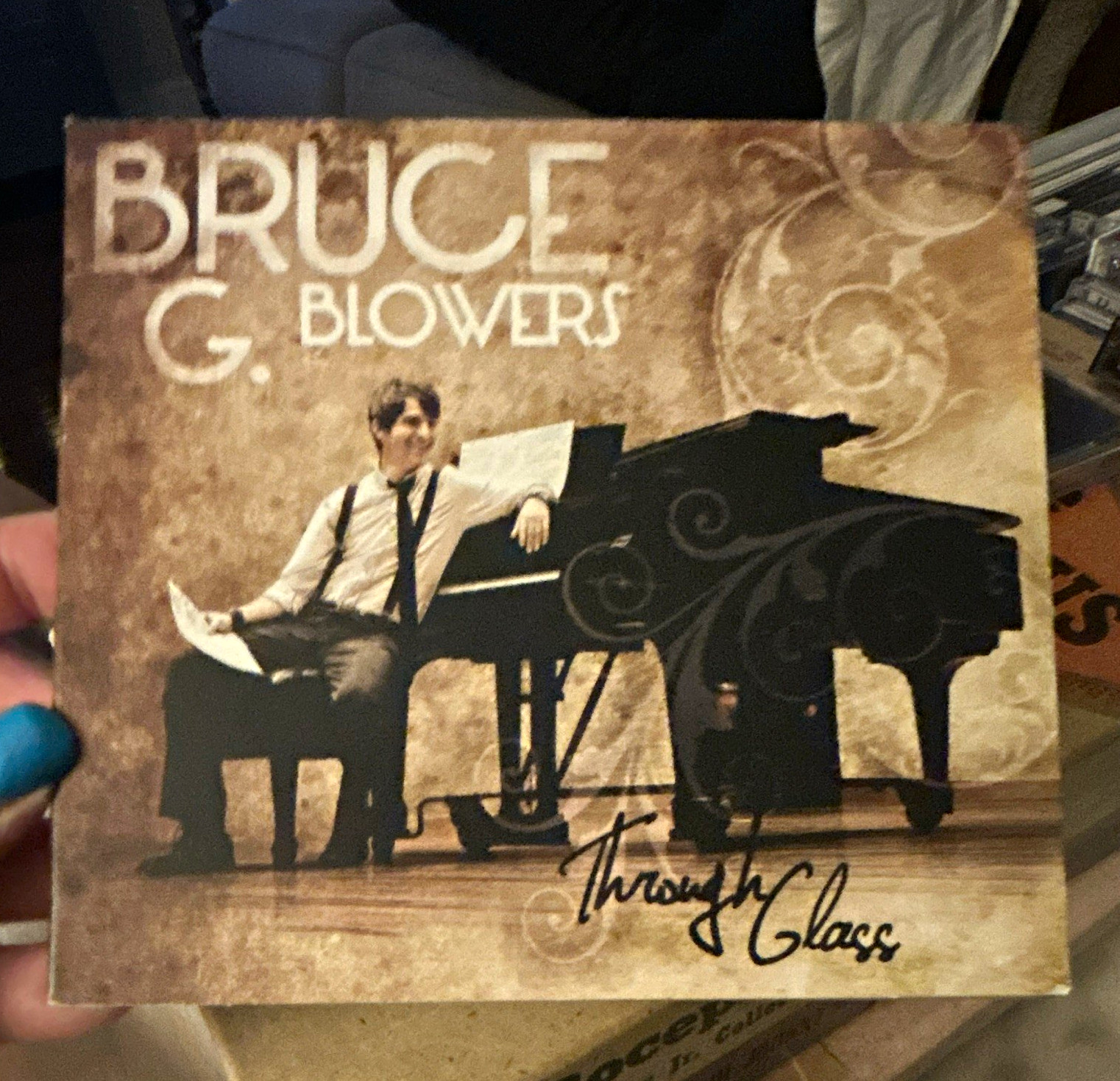 Signed Bruce G. Blowers Through Glass CD Album Country Caravan Records 2008