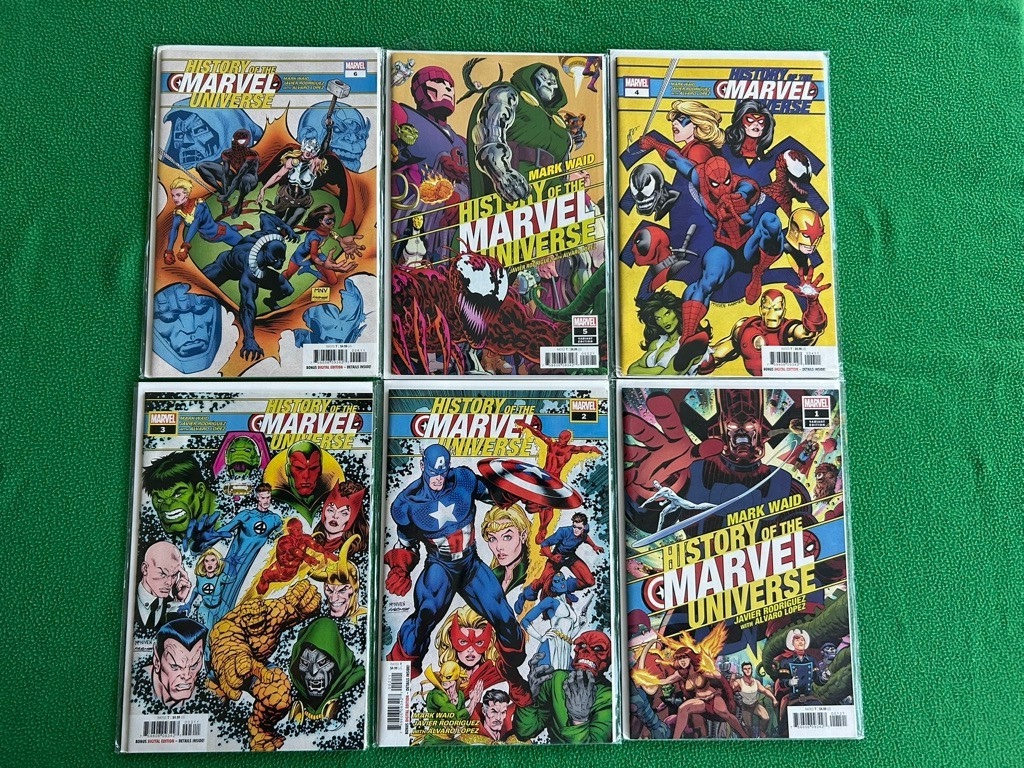 STORIA DELL'UNIVERSO MARVEL (2019) #1-6 serie completa con varianti Mark Waid