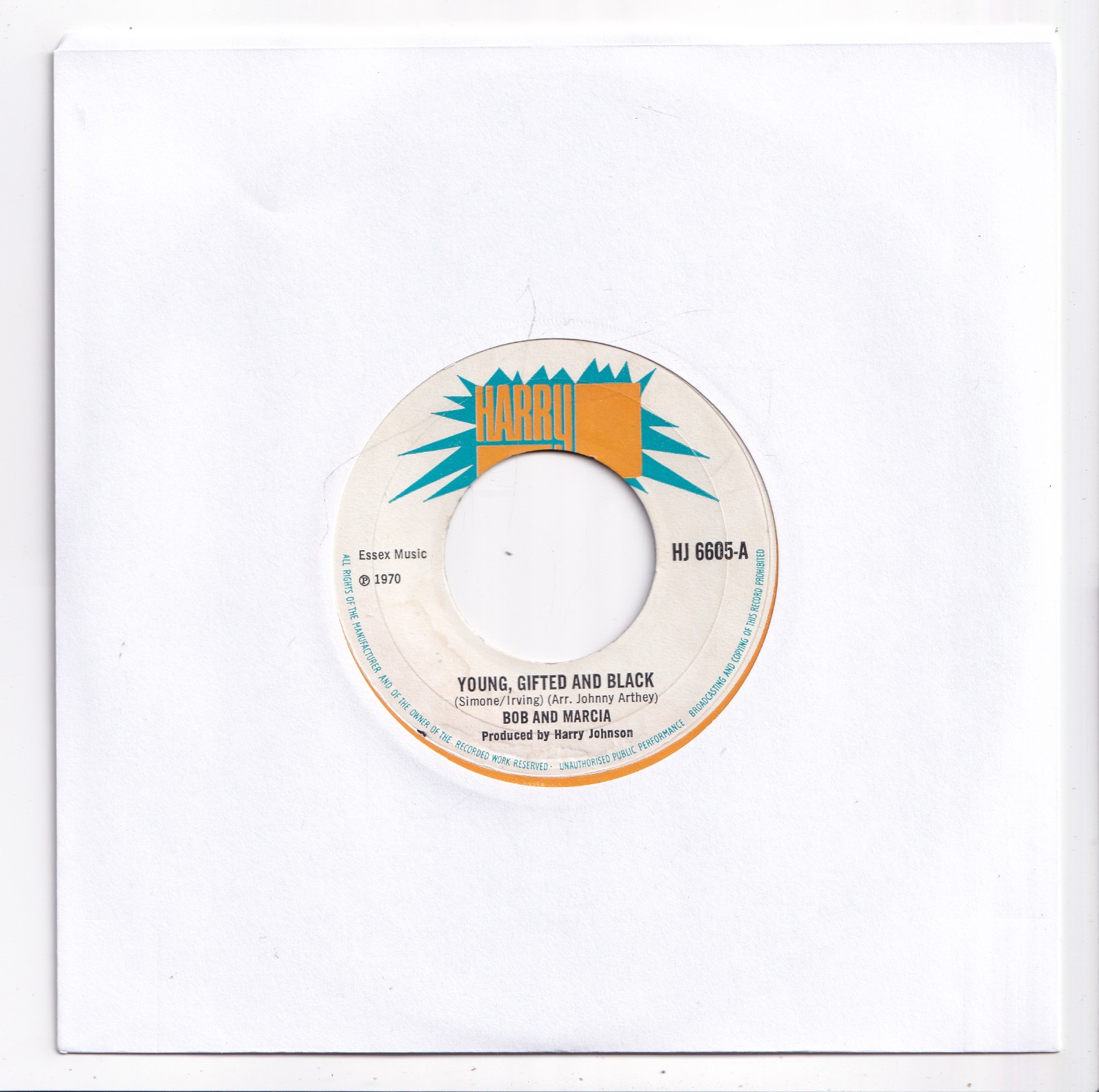 (AV524) Bob & Marcia, Young Gifted & Black - 1970 - 7 inch vinyl