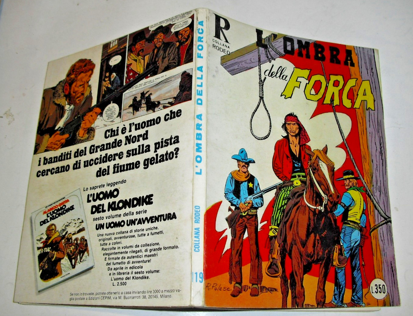 collana rodeo 119 L'OMBRA DELLA FORCA lire 350
