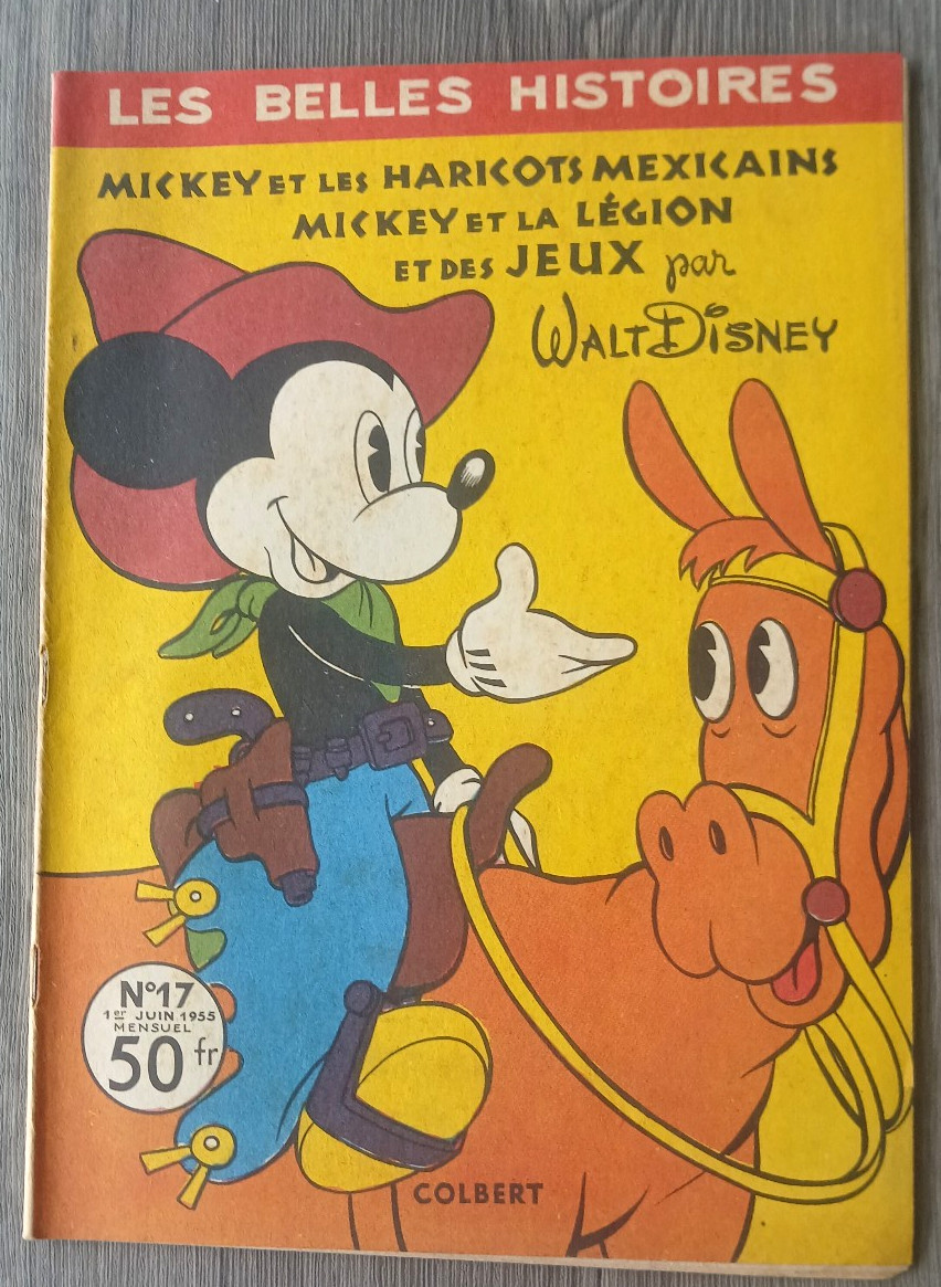 Les belles histoires Walt Disney n° 17 Mickey  COLBERT 01/06/1955 BE++