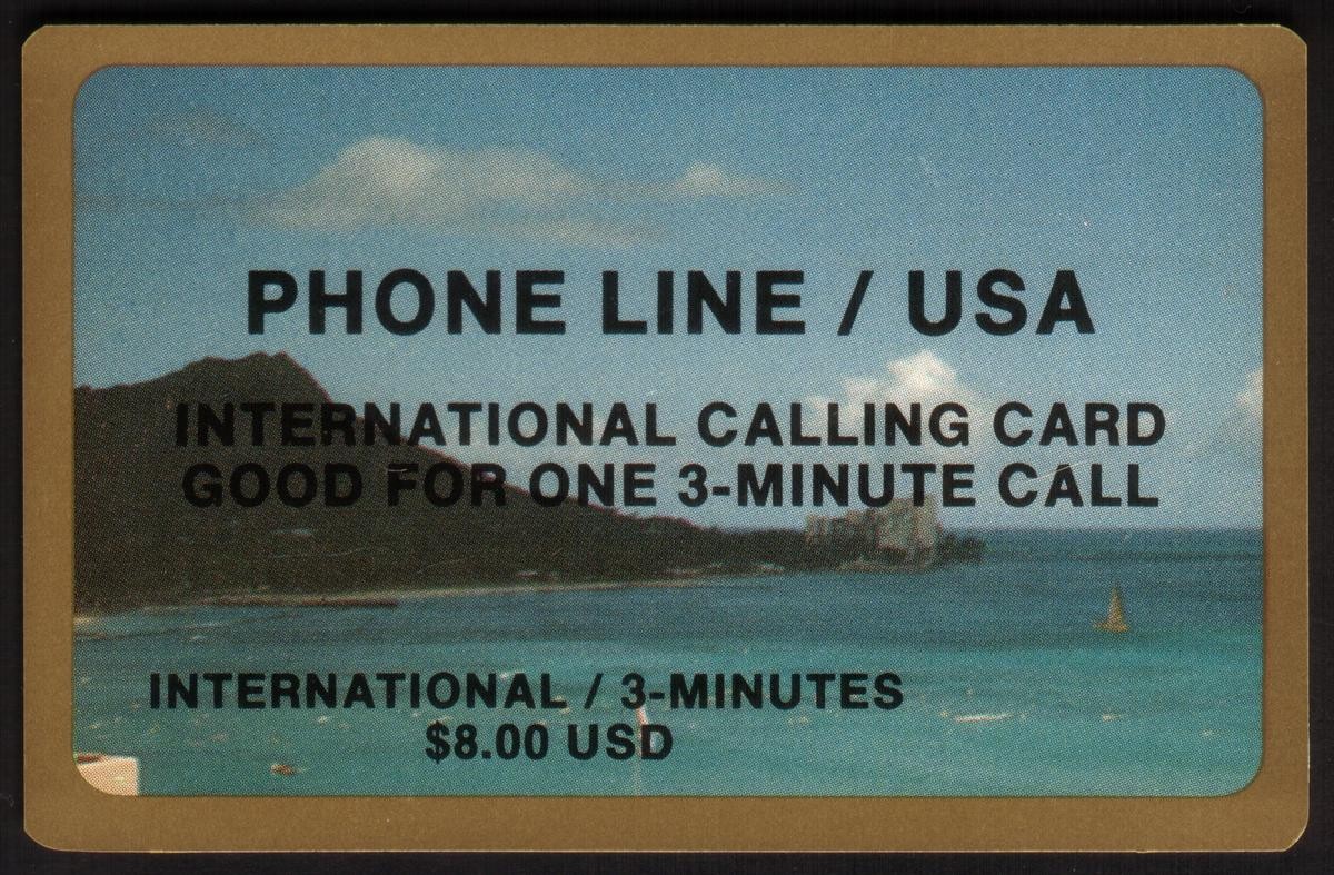 (3M) Diamond Head Hawaii: Sovrastampa 'Internazionale Chiamata' BB-1 Phone Card