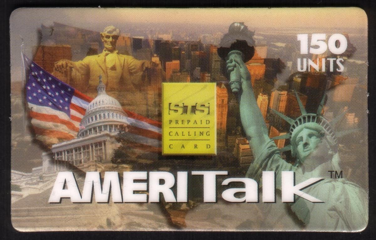 150u Ameritalk: Collage Di USA Monumenti ( Exp 04/97 ) Usato Telefono Card