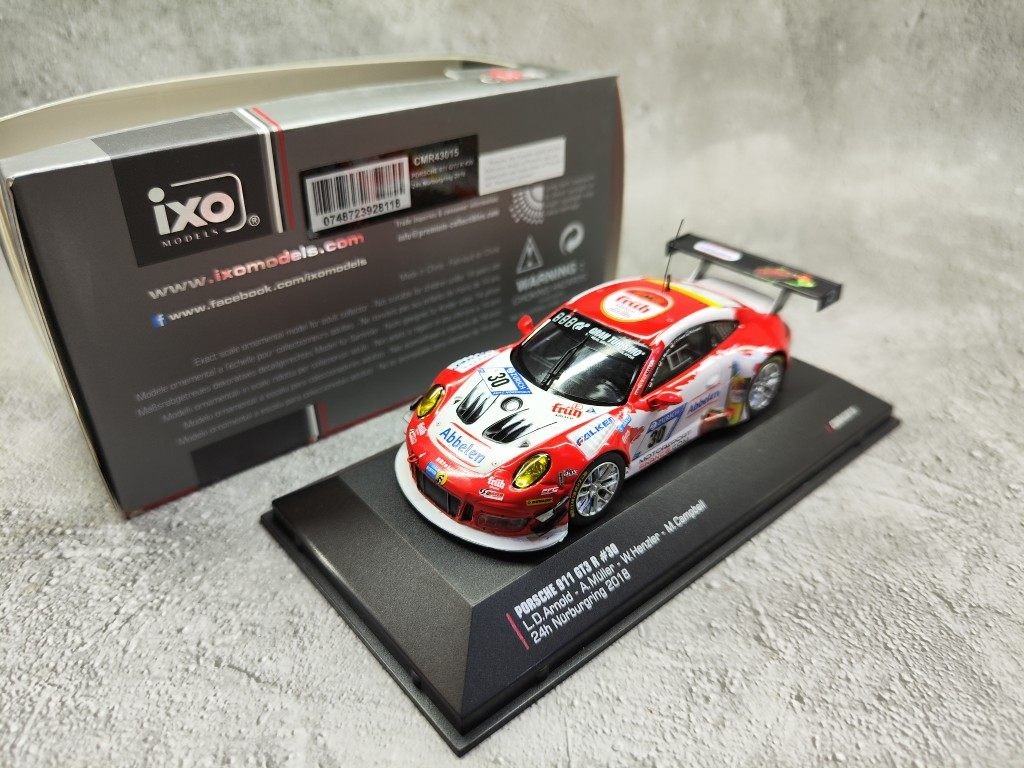 PER IXO 1/43 PORSCHE 911 GT3 R # 30 PORSCHE 911 2018 ENDURANCE RACING MODEL