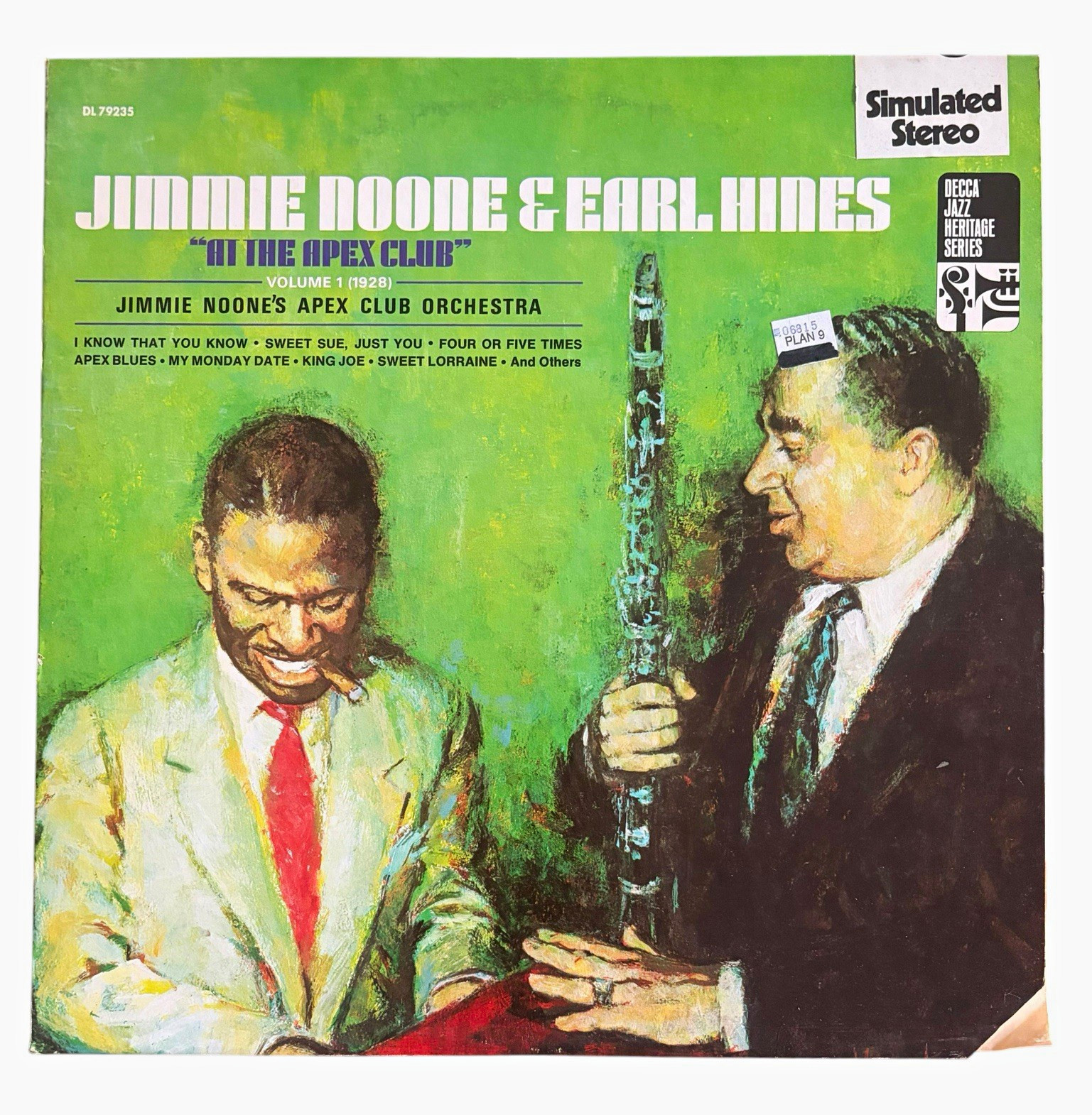 Jimmie Noone & Earl Hines - At the Apex Club LP Decca DL 79235 12" Vinyl
