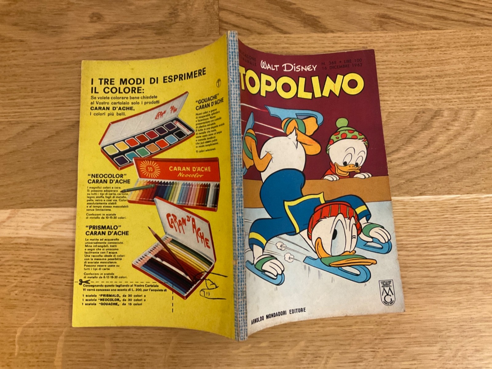 TOPOLINO LIBRETTO N.368 MONDADORI DISNEY 1962 SI BOLLINO, SI FIGURINE, NO CEDOLA