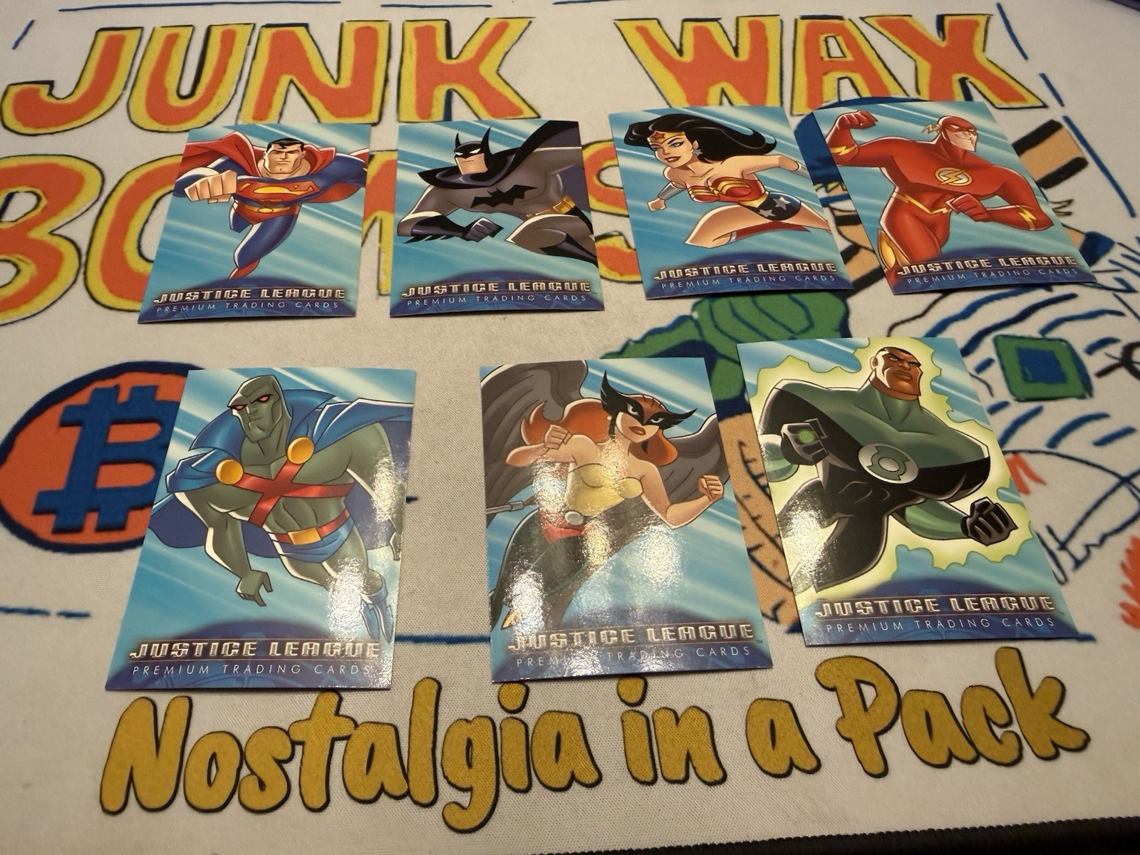 2001 Inkworks Justice League Free Comic Book Day Promo Card Set (7) Nm/Mt