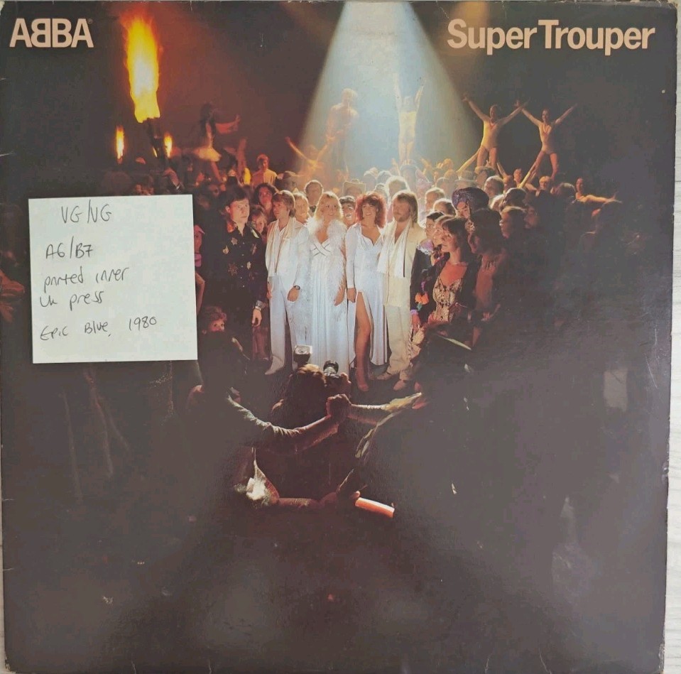 Abba Super Trouper Vinyl Record VG/VG EPC10022 1980