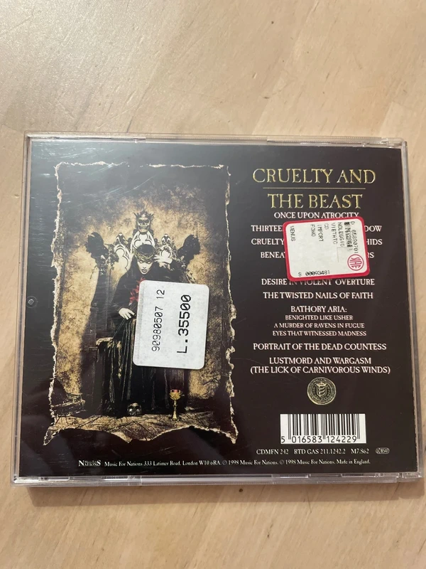 Cradle Of Filth – Cruelty And The Beast (CD 1998) Black Metal